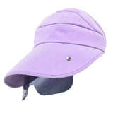 Maxbell Women Sun Hat Outdoor Anti-UV Cycling Floppy Summer Sunglasses Visor Purple