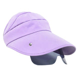 Maxbell Women Sun Hat Outdoor Anti-UV Cycling Floppy Summer Sunglasses Visor Purple