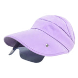 Maxbell Women Sun Hat Outdoor Anti-UV Cycling Floppy Summer Sunglasses Visor Purple