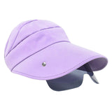 Maxbell Women Sun Hat Outdoor Anti-UV Cycling Floppy Summer Sunglasses Visor Purple