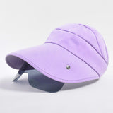 Maxbell Women Sun Hat Outdoor Anti-UV Cycling Floppy Summer Sunglasses Visor Purple