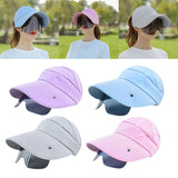 Maxbell Women Sun Hat Outdoor Anti-UV Cycling Floppy Summer Sunglasses Visor Purple