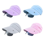 Maxbell Women Sun Hat Outdoor Anti-UV Cycling Floppy Summer Sunglasses Visor Purple