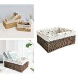 Maxbell Pastoral Woven Rattan Storage Basket for Kitchen Desktop Cloth Toy Coffee M