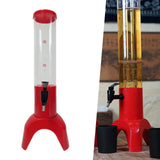 Maxbell Beer Dispenser Dual Action Easy to Clean Mimosa for Outdoor Cocktail Home Red