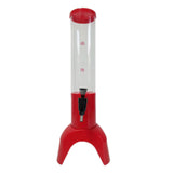 Maxbell Beer Dispenser Dual Action Easy to Clean Mimosa for Outdoor Cocktail Home Red