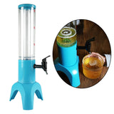 Maxbell Beer Dispenser Dual Action Easy to Clean Mimosa for Outdoor Cocktail Home Blue with Freeze Tube