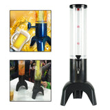 Maxbell Beer Dispenser Dual Action Easy to Clean Mimosa for Outdoor Cocktail Home Black with Freeze Tube