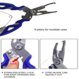 Maxbell 2 Pieces Fishing Pliers Fishing Accs Saltwater Resistant Tool Beak Jaw Blue