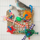 Maxbell Bird Climbing Net Interactive Play Chewing Parrots Toys for Samll Animals