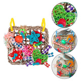 Maxbell Bird Climbing Net Interactive Play Chewing Parrots Toys for Samll Animals