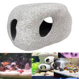 Maxbell Aquarium Decor Hidden Cavern Spawning Rock Cave Fish Tank Pond for Cichlid D