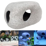 Maxbell Aquarium Decor Hidden Cavern Spawning Rock Cave Fish Tank Pond for Cichlid D