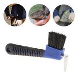 Maxbell Horse Hoof Pick Brush Equestrian Tool Grooming Soft Grip Blue