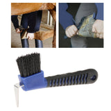 Maxbell Horse Hoof Pick Brush Equestrian Tool Grooming Soft Grip Blue