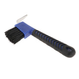 Maxbell Horse Hoof Pick Brush Equestrian Tool Grooming Soft Grip Blue