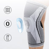 Maxbell Knee Pads Patella Pad Compression Knee Sleeve for Running Football Unisex Gray XL