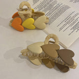 Maxbell Jumbo Hair Claw Clips Hair Jaw Clip Fashion Orange Yellow Beige