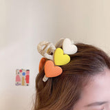 Maxbell Jumbo Hair Claw Clips Hair Jaw Clip Fashion Orange Yellow Beige