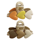 Maxbell Jumbo Hair Claw Clips Hair Jaw Clip Fashion Orange Yellow Beige