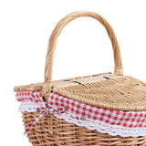 Maxbell Woven Picnic Basket Storage Hamper Shopping Basket for Camping Outdoor