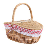 Maxbell Woven Picnic Basket Storage Hamper Shopping Basket for Camping Outdoor