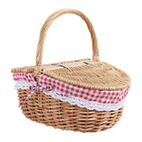 Maxbell Woven Picnic Basket Storage Hamper Shopping Basket for Camping Outdoor