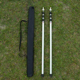 Maxbell 2Pcs Aluminum Alloy Camping Telescoping Tent Pole Adjustable 95-234cm Red