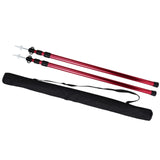 Maxbell 2Pcs Aluminum Alloy Camping Telescoping Tent Pole Adjustable 95-234cm Red