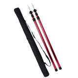 Maxbell 2Pcs Aluminum Alloy Camping Telescoping Tent Pole Adjustable 95-234cm Red