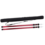 Maxbell 2Pcs Aluminum Alloy Camping Telescoping Tent Pole Adjustable 95-234cm Red