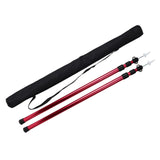 Maxbell 2Pcs Aluminum Alloy Camping Telescoping Tent Pole Adjustable 95-234cm Red