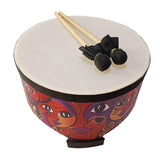 Maxbell Wooden Ground Drum Educational with 2 Mallets Floor Drum Percussion for Kids 10inch