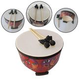 Maxbell Wooden Ground Drum Educational with 2 Mallets Floor Drum Percussion for Kids 10inch