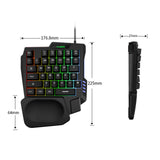 Maxbell Gaming Keypad Single Handed RGB 35 Keys Small with Wrist Rest for Tablet
