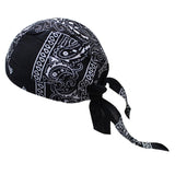Maxbell Cycling Pirate Hats Bandana Beanie Windproof Durable for Rap Walking Fishing Black