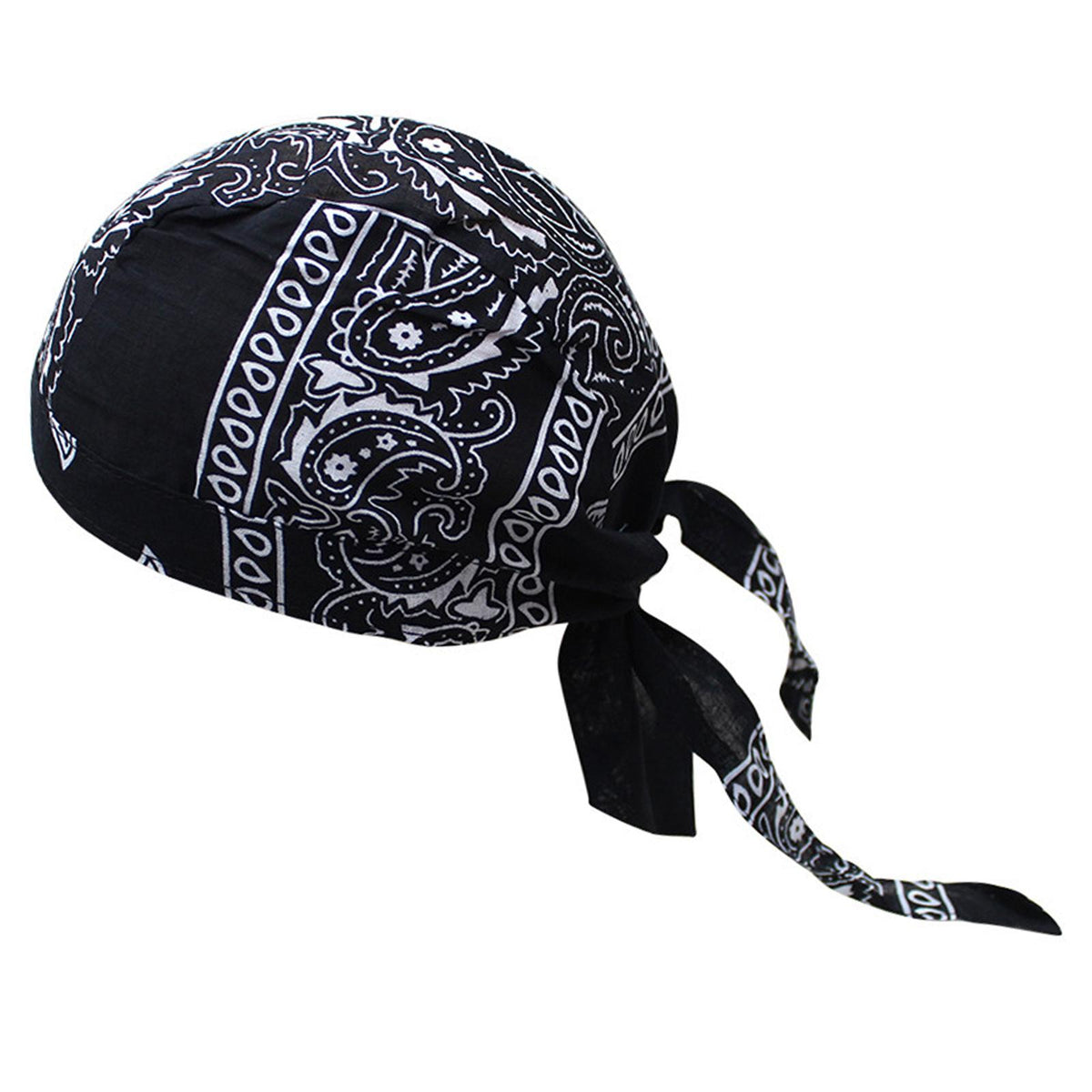 Maxbell Cycling Pirate Hats Bandana Beanie Windproof Durable for Rap Walking Fishing Black