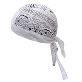 Maxbell Cycling Pirate Hats Bandana Beanie Windproof Durable for Rap Walking Fishing White