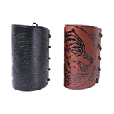 Maxbell Viking Bracers Arm Armor Cuff Wolf Wrist Guard Wristband for Cosplay Women Black