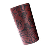 Maxbell Medieval Arm Armor Cuff Wrist Guard Quake Pattern PU Leather for Cosplay Brown