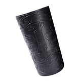 Maxbell Medieval Arm Armor Cuff Wrist Guard Quake Pattern PU Leather for Cosplay Black