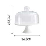 Maxbell Cake Stand with Dome Display Plate Kitchen Tool Round for Party Dining 10 inch