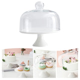 Maxbell Cake Stand with Dome Display Plate Kitchen Tool Round for Party Dining 10 inch