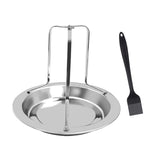 Maxbell Sturdy Beer Can Chicken Roaster Rack Holder Tool Stand With Brush