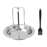 Maxbell Sturdy Beer Can Chicken Roaster Rack Holder Tool Stand With Brush