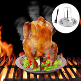 Maxbell Sturdy Beer Can Chicken Roaster Rack Holder Tool Stand With Brush