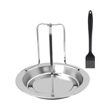 Maxbell Sturdy Beer Can Chicken Roaster Rack Holder Tool Stand With Brush