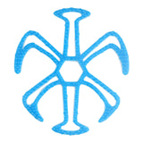 Maxbell Helmet Inner Padding Liner Massage Mat Silicone Pads for Bike Helmet Blue