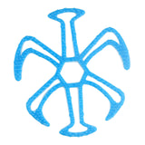 Maxbell Helmet Inner Padding Liner Massage Mat Silicone Pads for Bike Helmet Blue