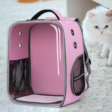 Maxbell Cat Carrier Bag Breathable Mesh Transparent for Strolling Outdoor Activities Pink